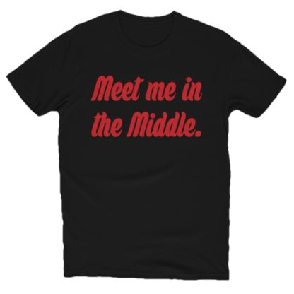 KNOW_THE_FLOW-MEET_ME_IN_THE_MIDDLE-TSHIRT-BLACK-RED-FRONT